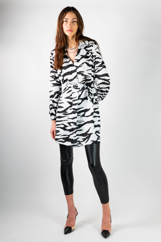 Zebra Print Tunic Dress