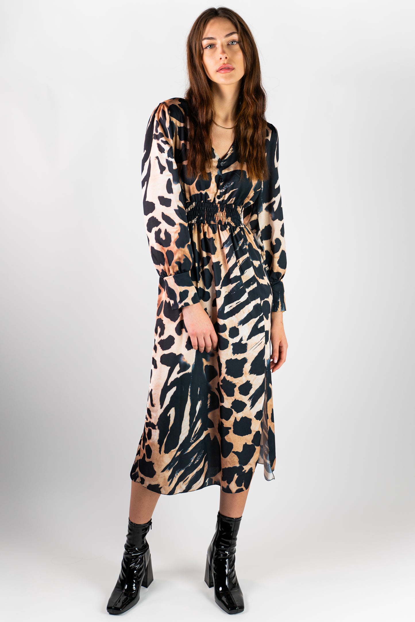 Animal Print Midi Dress