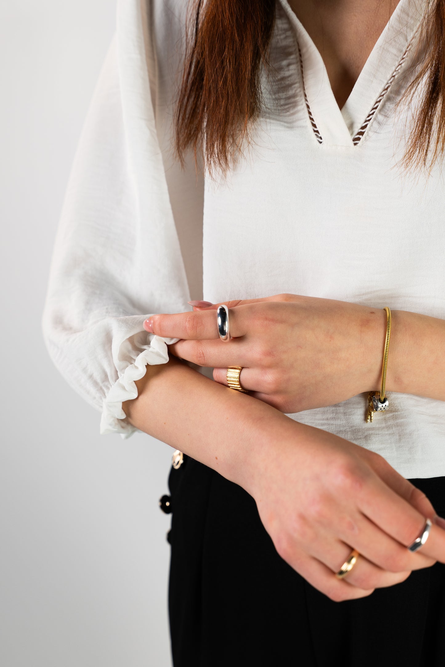 Cream Frill Top